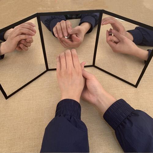 3-Way Mirror (Middle Size) By Sean Yang Practicing Mirror Card Magic Gimmick Illusions Magic Tricks Accessories Stage Magic