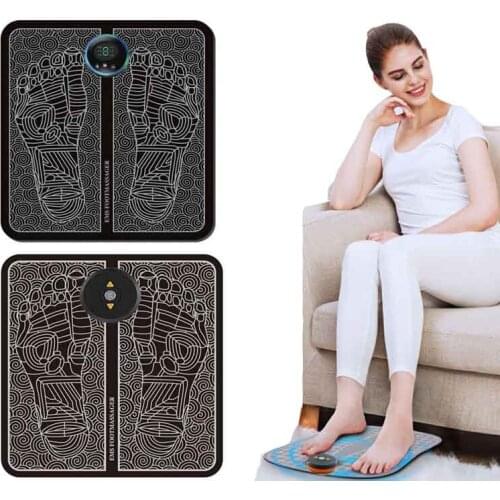 Health Care TENS EMS Foot Massager Pad Feet pulse Muscle Stimulator Foot Massage Mat Electric Improve Blood Relieve Ache Pain