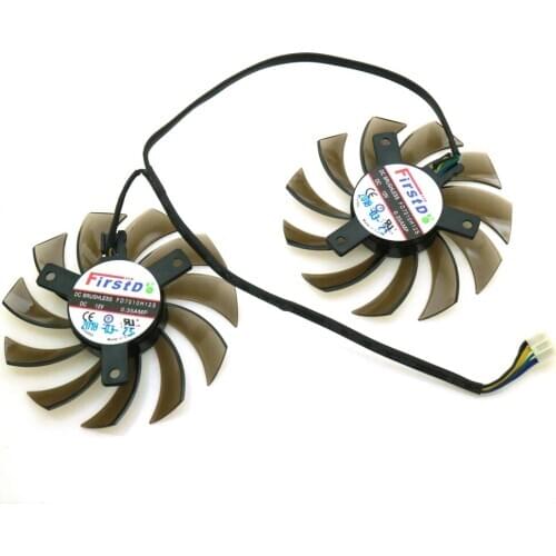 FD7010H12S DC12V 0.35A 4Pin 75mm VGA Fan Graphics Card Cooling Fan