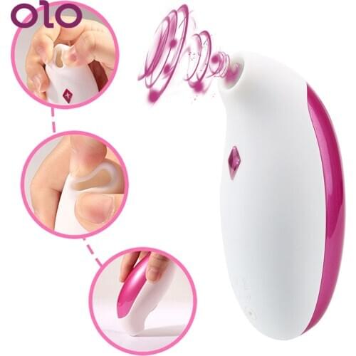 OLO Vagina Sucking Vibrator Nipple Vibrating Sucke Oral Sex Suction Clitoris Stimulation Erotic 5 Suction Modes Sex Toys