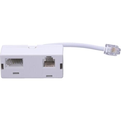 RJ11 Male Plug to RJ11 UK BT Telephone Socket Adapter Splitter