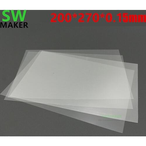 1pcs 0.15x200x270mm Wanhao Duplicator 8 D8 3D Printer FEP Sheet FEP Film 0.15mm thickness