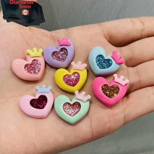 1PCS Resin Cute Cartoon Fridge Magnetic Sticker Colourful Kawaii Flash Heart Crown Refrigerator Magnets Children Toy Party GIfts