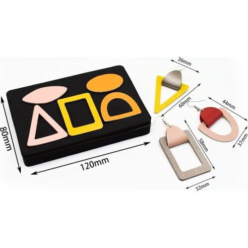 2021 Irregular Shape Earrings Diy Cut Wood Dies Cut Scrapbooking Templat Leather Suitable For Sizzix Big Shot Machines