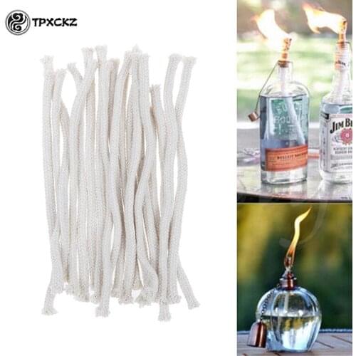 5Pcs 15cm Long DIY Burner Alcohol Wick Rope Cotton Wick Round Cotton Kerosene Oil Lamp Wicks