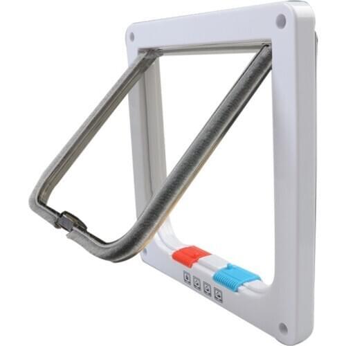 Safe Pet Door Fence Intelligent Control Dog Gate Dog Cat Door Switch Control Durable Plastic Material L Size Pet Supplies