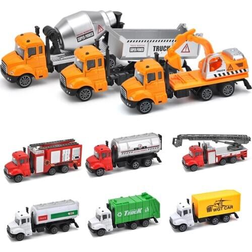 Children Pull Back Alloy Car Fire Extinguishing Truck Model Vehicle Toy Gift City Construction Vehicle Car Toy For Children Gift