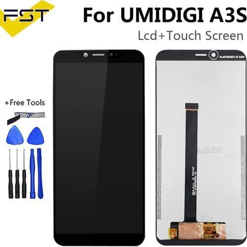 5.7''Black For UMI UMIDIGI A3S LCD Display and Touch Screen Digitizer Assembly Repair Parts+Tools For UMIDIGI A3S