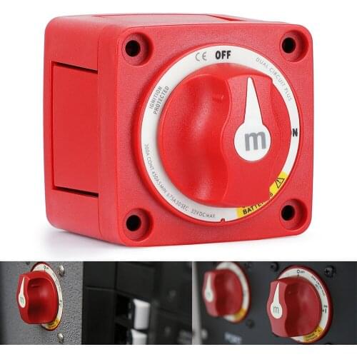 Dual Circuit Plus Battery Switch Mini Waterproof 6011 M-Series 12-32V 100-300A RV Car Boat Battery Selector Isolator Disconnect