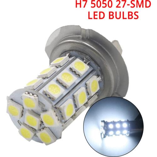 1PCS 5050 H7 Car headlights Auto HeadLamp Motorcycle DRL Led Fog Lamp Daytime Running Light Turn Signal Parking Driving Bulb 12V