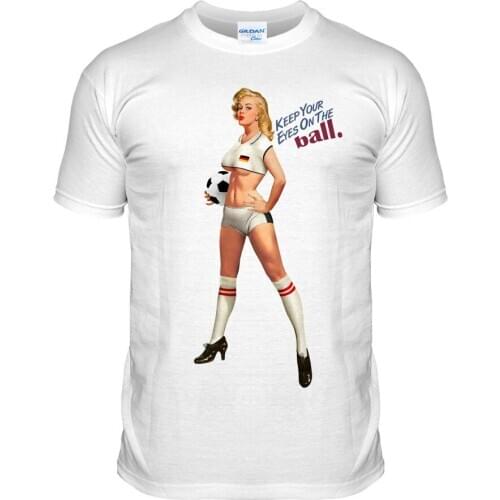 2019 Short Sleeve Cotton Man Clothing Tops T shirt Homme Germany Brazi World Top Rio Sexy Pin-Up Girl Art Soccers 2016 T-shirt