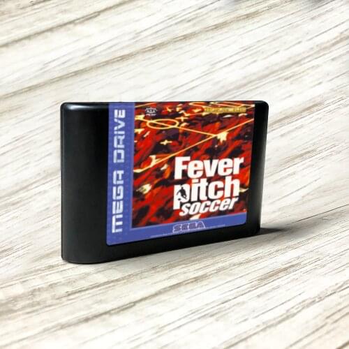 Fever Pitch Soccer - EUR Label Flashkit MD Electroless Gold PCB Card forSega Genesis Megadrive Video Game Console