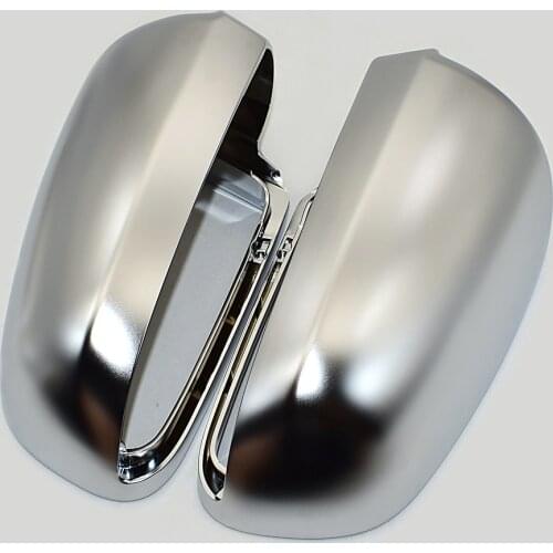 For Audi A4 B6 B7 A6 (2003-2007) S4 Matt Chrome Mirror Cover Rearview Side Mirror Cap S Line