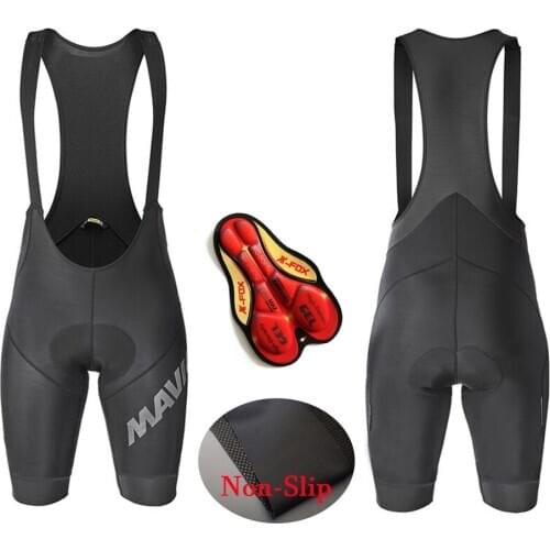 Mavic Mens Cycling Bib Shorts Summer Gel Pad Bike Bib Tights Pants MTB Culotte Ciclismo Silicon Grippers At leg Cycling Shorts