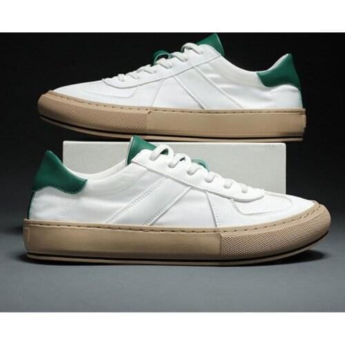 Comfort Sneakers Male Spring Footwear Casual Vulcanized Sneakers Man Leather White Shoes 2021 New Shoes Man