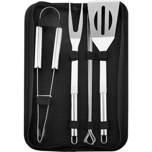 7Pcs Stainless Steel BBQ Tools Set Barbecue Grilling Utensil Accessories Camping Outdoor Cooking Tools Kit BBQ Utensils