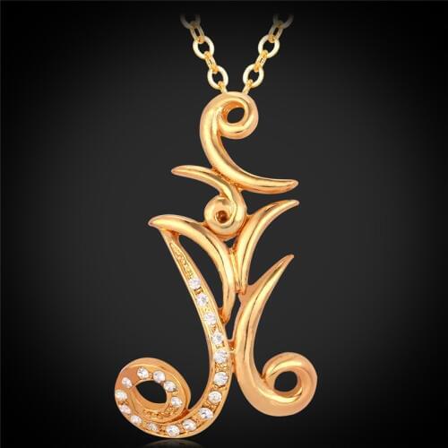 New Gold Color Necklace Pendant High Quality Austrian Rhinestone Vintage Necklace Jewelry Present Wholesale MGC P3084