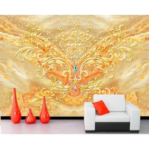 Papel de parede European luxury marble gold 3d wallpaper,living room bedroom TV sofa wall KTV bar wall wallpaper mural for cafe
