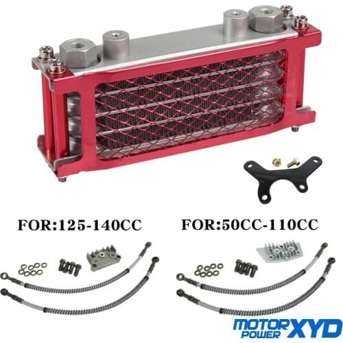 Motorcycle Oil Cooling Cooler Radiator Oil Cooler Set For 50 70 90 110 125 140cc Dirt Pit Monkey Bike DAX Pocket Bike ATV Quad