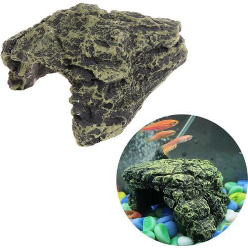 Reptile Cave Turtle Bask Back Caves Platform Case Decoration Landscape Resin Lifelike Habitat Hide Rock For Lizard Snake Tortois