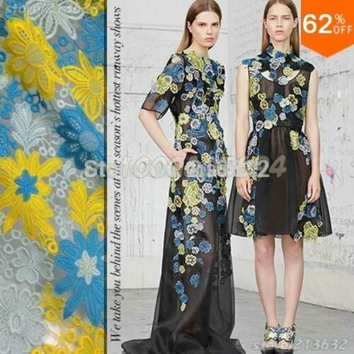 PQYY83 guipure lace fabric organza fabric high quality swiss voile laces switzerland telas tecido feltro wedding bazin fabric