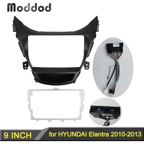 Radio Fascia for HYUNDAI ELANTRA 2010-2015 9 Inch Stereo GPS DVD Player Install Panel Dash Refitting Mount kit Android Bezel