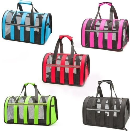 Mesh Cat&Dog Bag Dual-use Folding Breathable Outgoing Portable Transparent Breathable Bag Pet Carry Case Pets Supplies