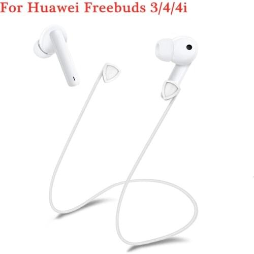 Silicone Earphone Strap for Huawei Freebuds 4i TWS Bluetooth Headset Anti-Lost Rope Cord String for Freebuds 3/4 Accessories