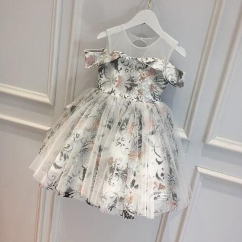 Top Brand Girls Dress 2021 New Summer Brand Girls Clothes Lace Sleeve Design Girls Dress Birthday Party Dress