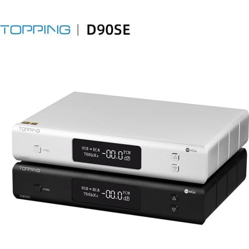 TOPPING D90SE MQA decoder USB/Coaxial/Optical/AES input ES9038PRO AUDIO wireless balance DAC LDAC Bluetooth 5.0 low noise preamp