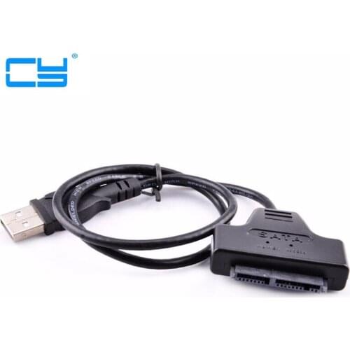 USB 2.0 to 1.8" 7+9 16pin Micro SATA 2.0 II HDD/SSD Adapter Cable 50cm