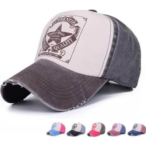 Five Star Vintage Baseball Cap Trucker Hat Washed Multicolor Cotton Caps Hip Hop Hats Adjustable For Men And Women