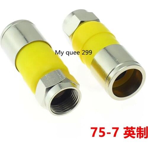 Waterproof extrusion F head/full copper/wire-line eye contact 75-7 RG11 second shield line British extrusion F head