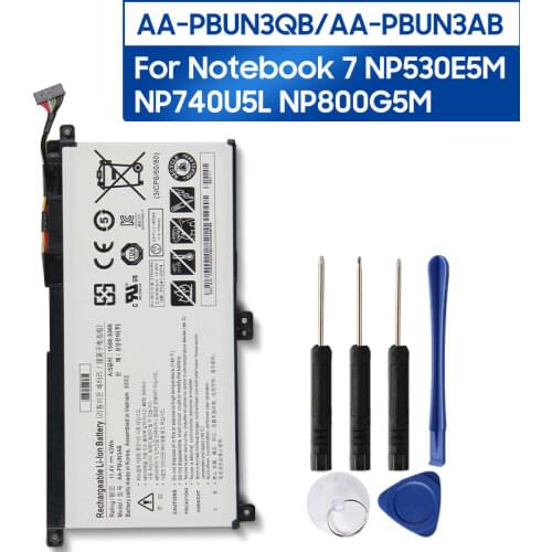 Original Replacement Laptop Battery AA-PBUN3QB For Samsung Notebook 7 NP530E5M NP800G5M NP740U5L AA-PBUN3AB Battery 3950mAh