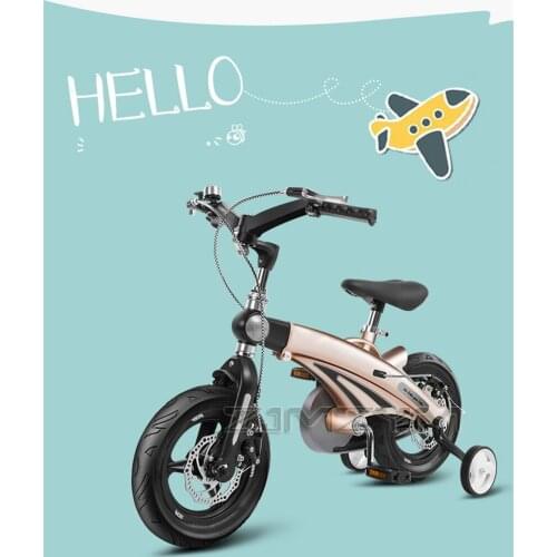 16 Inch Children Bicycle Telescopic Double Disc Brake Kids Bicycle Folding Toys Children Bike Colorful Adult 2-9 Years