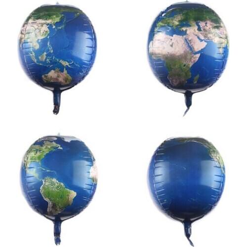 22 Inch 4D Earth Aluminum Film Balloon Holiday Birthday Party Earth Scenery Light Decoration Balloon