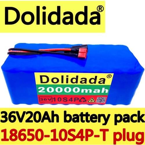 36V 10S4P 20Ah 500W high power and capacity 42V 18650 lithium battery pack ebike electric bicycle bicycle scooter 20A BMS