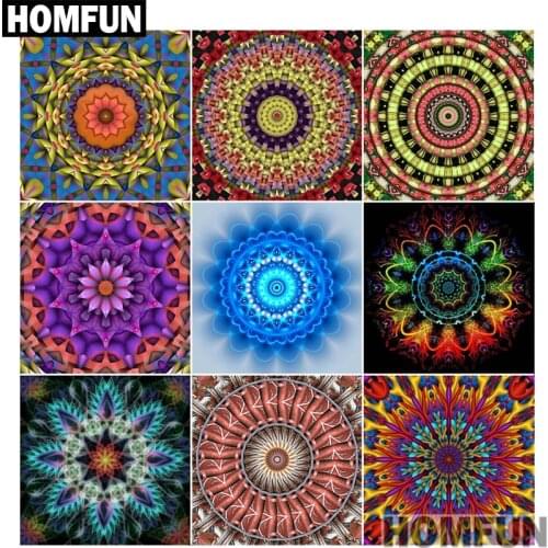HOMFUN Full Square/Round Drill 5D DIY Diamond Painting "Religion mandala" 3D Embroidery Cross Stitch 5D Home Decor Gift