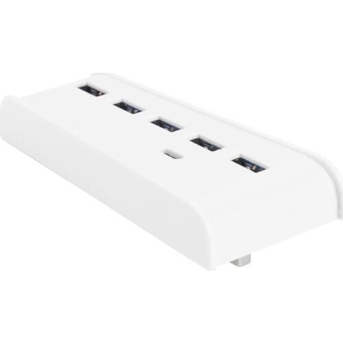 For PS5 USB Hub Adapter 6 Ports USB 3.0 USB A TYPE-C 3.1 Expander Splitter