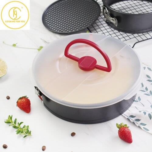 8/10 Inch Removable Bottom Non-Stick Metal Bake Mould Cake Pan with cover Lock Divice Bakeware Cake Molds Baking Accessories