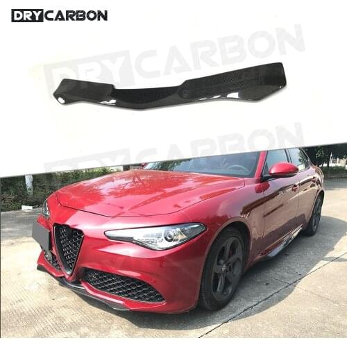 Carbon Fiber Front Lip Spoiler For Alfa Romeo Giulia Sedan 2015 - 2018 Head Bumper Chin Car Accessories