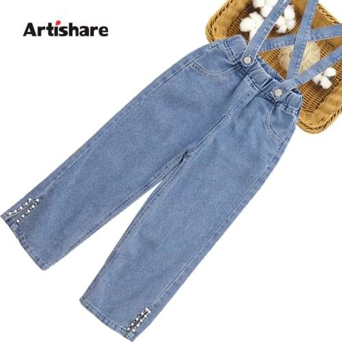 Girls Jumpsuit 2021 New Girls Denim Overalls Baby Clothes Boys Girls Teenage Casual Girls Pants