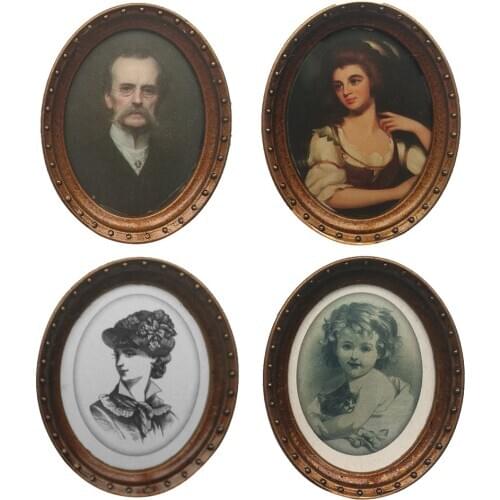 Miniatures Oval Picture Photo Frame for 1/12 Dollhouse Decorations