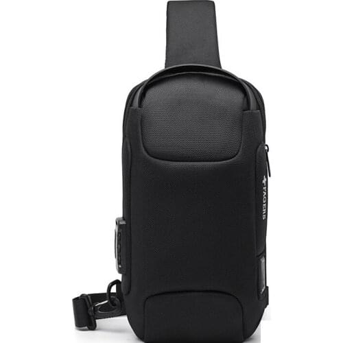 High quality men outdoor Chest Bag travel Shoulder Bag sports Motorcycle bag Anti-theft Crossbody Bag USB Charging Messenger Bag