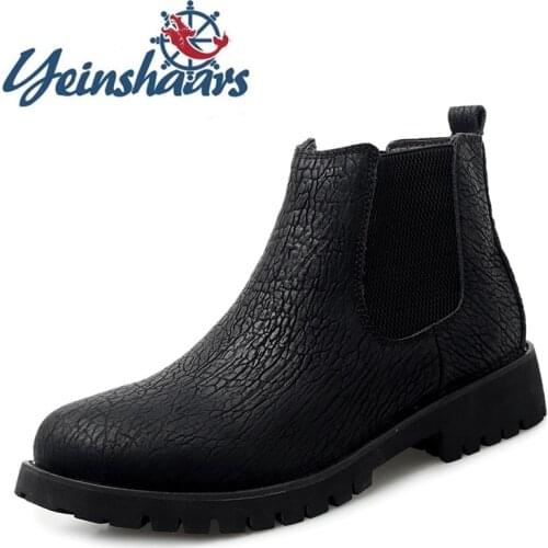 Mens Boots Chelsea Fashion Shoes Fashion Business Casual Cowboy Botas Antiskid Travel Minimalist Shoes for Men Sapato Masculino