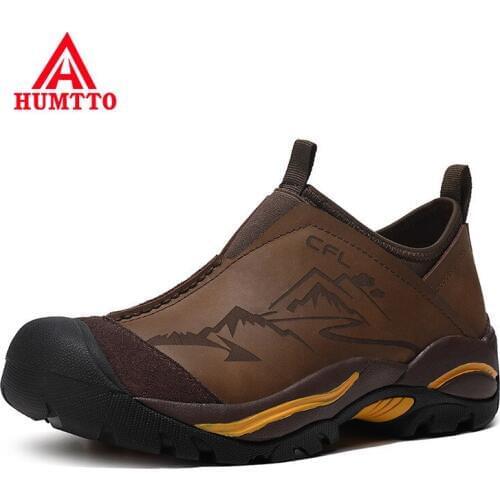 Waterproof Genuine Leather Mens Shoes Autumn Winter Fashion Outdoor Men Shoes Slip-on Brand Luxury Design Casual Loafers