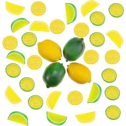 Artificial Lemon Slices Blocks Set,Simulation Lemon Slice,Fake Lemon Block,for Home Kitchen Table Office Weddings Party