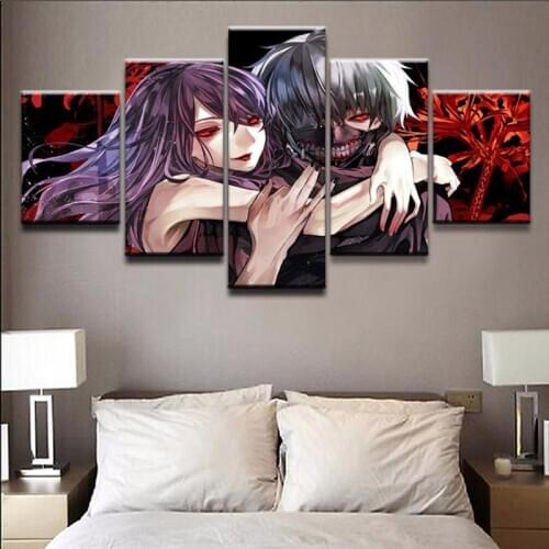Diy round drill diamond painting cross stitch mosaics Full 100% cover embroidery cartoon"5 Piece japanese anime horror couple"