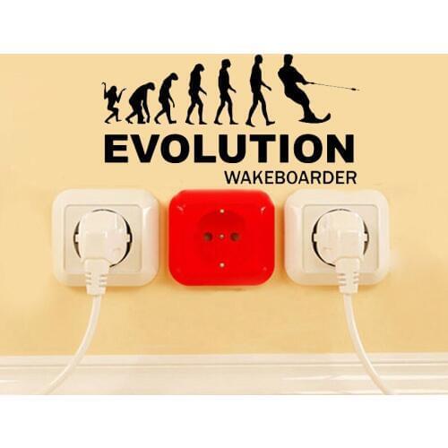EVOLUTION WAKEBOARDER Switch Sticker Creative Home Decoration Wall Stickers For Kids Rooms A2149