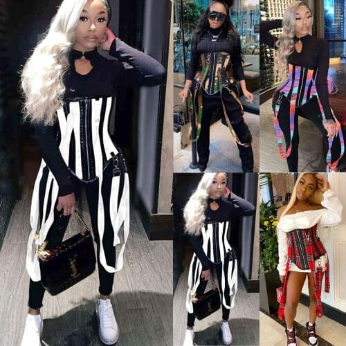 Jumpsuit Women combinations Fashionable Camouflage Bodysuit Long Sleeve High Collar Long Pants Jumpsuit Or Camouflage Waistband